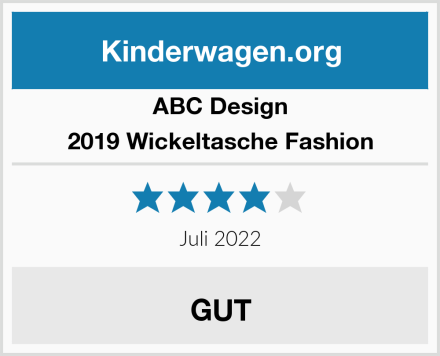 ABC Design 2019 Wickeltasche Fashion Test