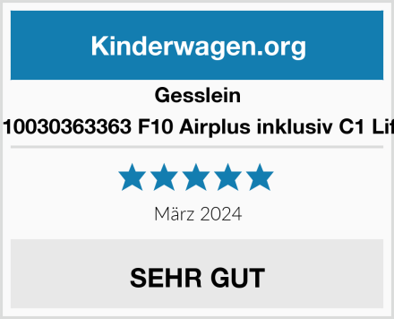 Gesslein 110030363363 F10 Airplus inklusiv C1 Lift Test