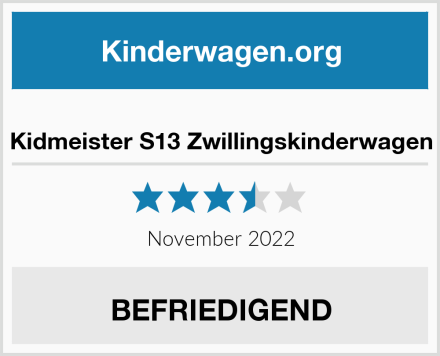 Kidmeister S13 Zwillingskinderwagen Test