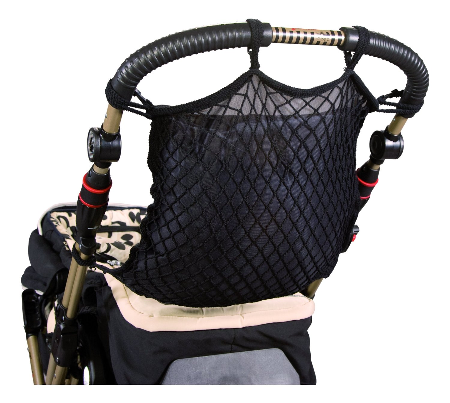 Kinderwagennetz extra groß Wagennetz Rollstuhlnetz Tasche mit Innenfutter Knebel 